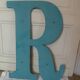 Wooden sign letter R