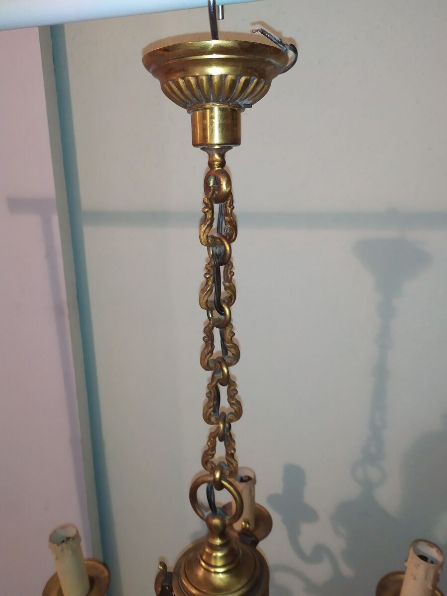 Golden brass luster 6 branches