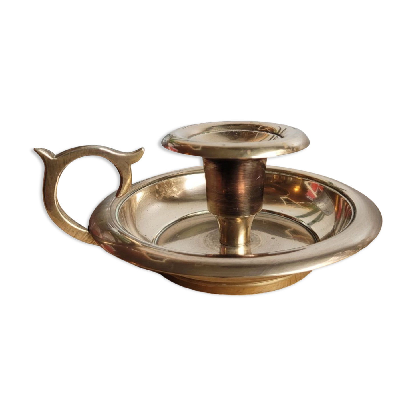 Brass cellar rat candle holder