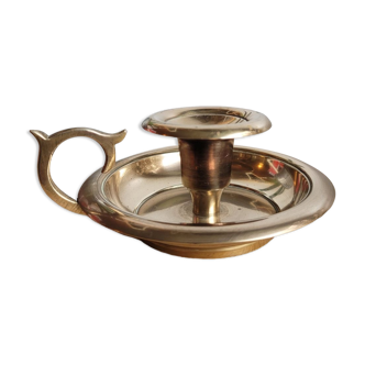 Brass cellar rat candle holder
