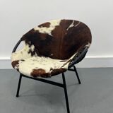 Mid-century swivel balloon armchair from Lusch & Co 1960s