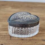 Crystal and silver jewelry box.