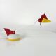 Red and white toucan desk lamp by Brilliant Leuchten Germany, 1980.