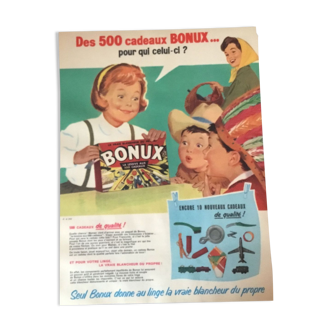 Vintage advertising to frame bonux