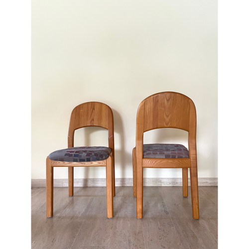 Ensemble de fauteuils et chaises en bois massif par Dylund, 1970
