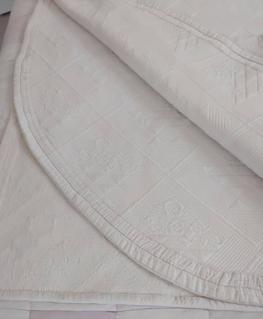 Vintage Boutis bedspread.