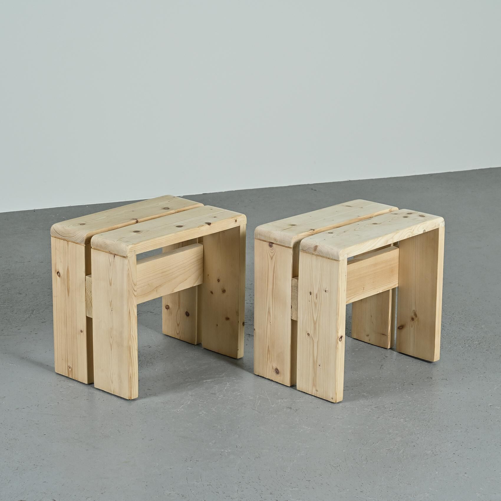 Pair of stools, Les Arcs circa 1970