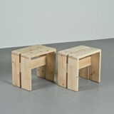 Pair of stools, Les Arcs circa 1970