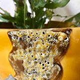 Vintage ceramic pot cover Big fire