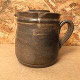Old Vintage Brown Stoneware Carafe Refresher Pitcher