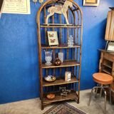 Étagère en rotin vintage
