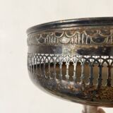 Silver-plated metal footed bowl