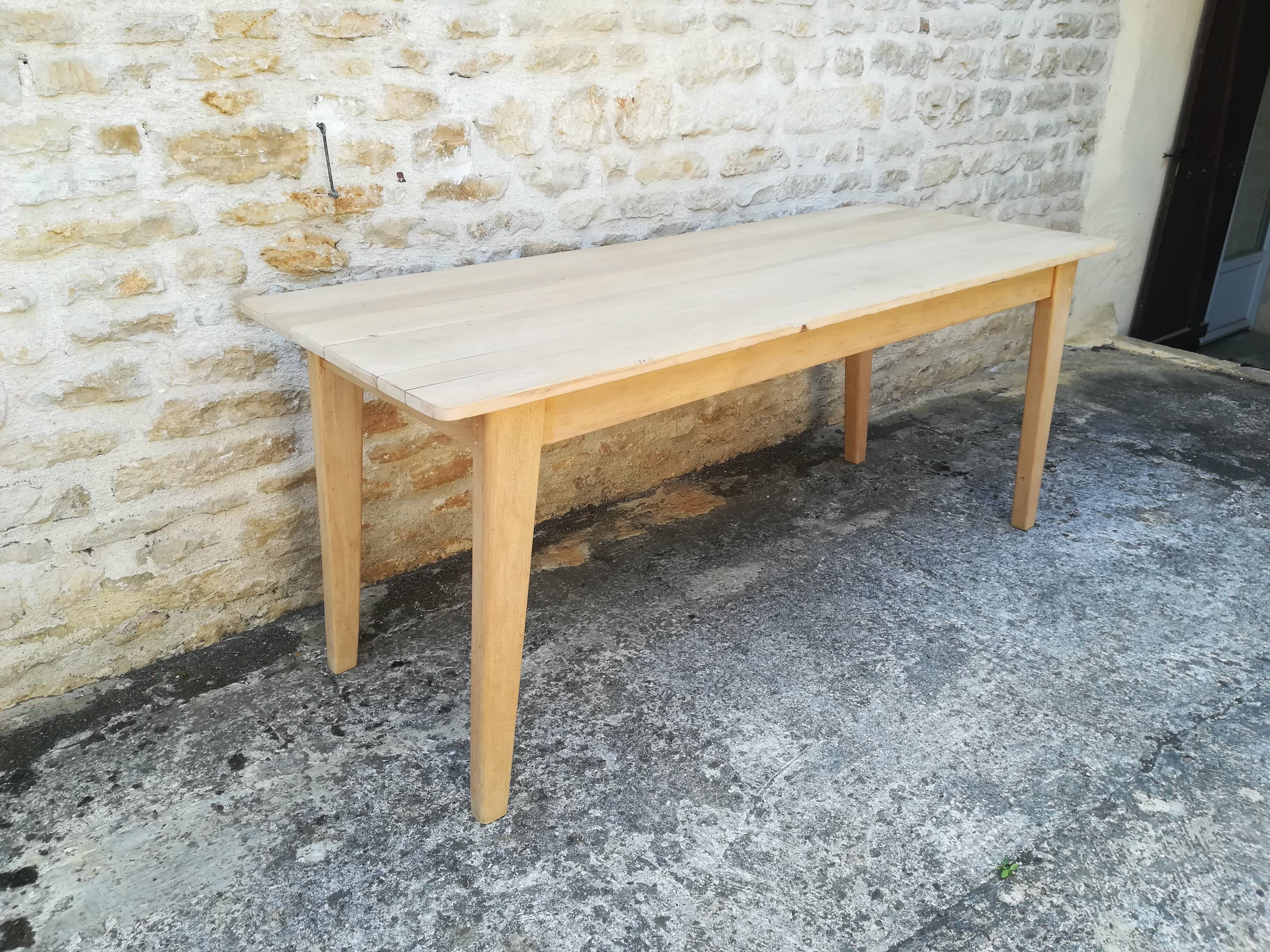 Beech farmhouse table