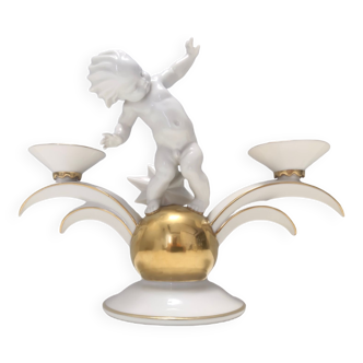 Vintage Porcelain Candle Holder by Karl Tutter for Hutschenreuther, Germany