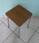 Tabouret en formica marron strié noir, années 70