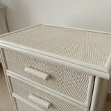 Vintage rattan bedside table from the 70s/80s