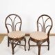 Set of 4 turned wicker chairs, vintage.