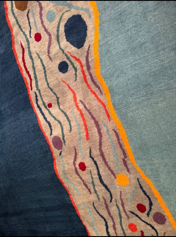 Tapis Népalais Bleu 230x165 cm