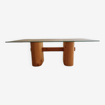 designer coffee table wood glass