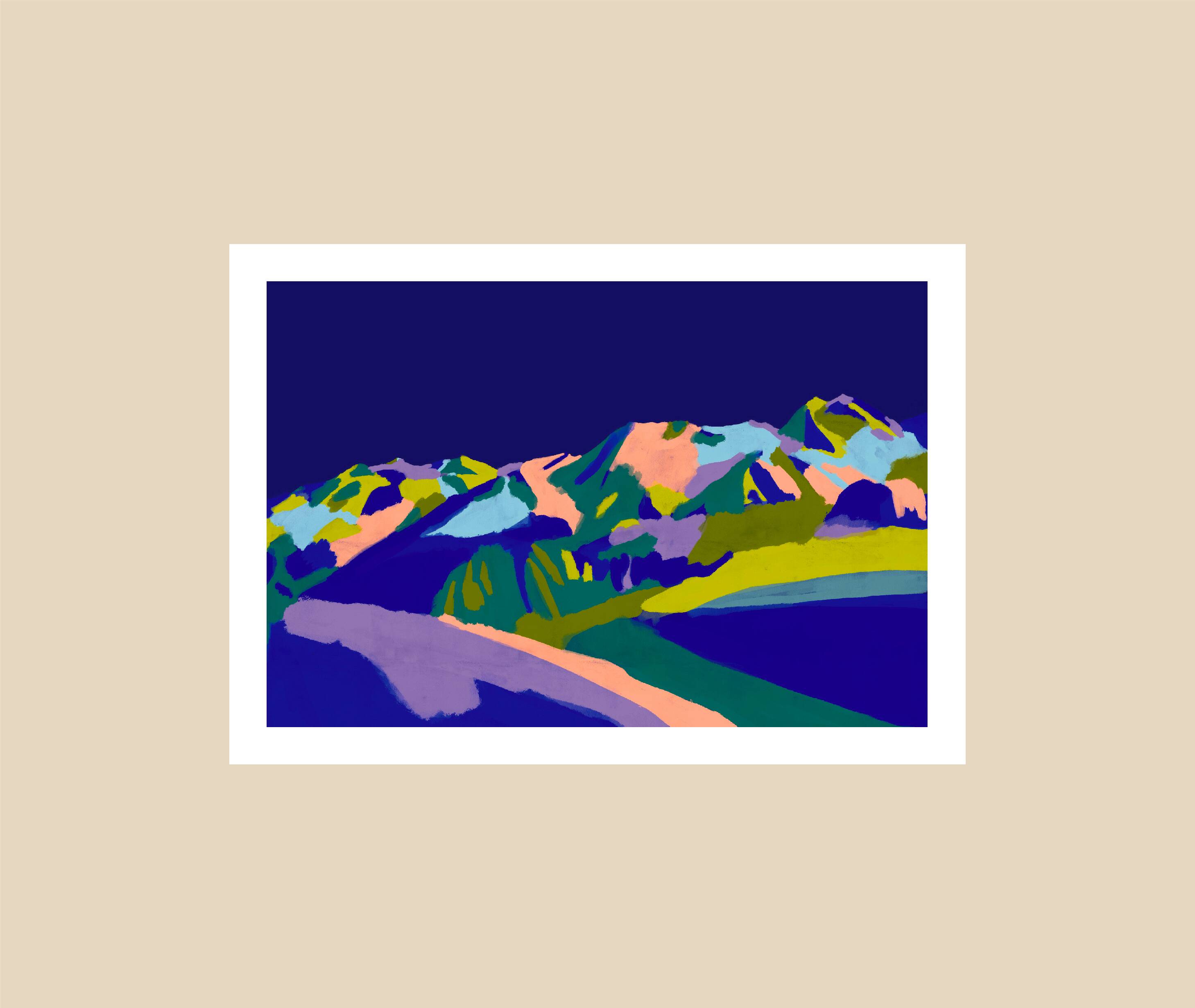 La plagne - limited edition art print (a4)