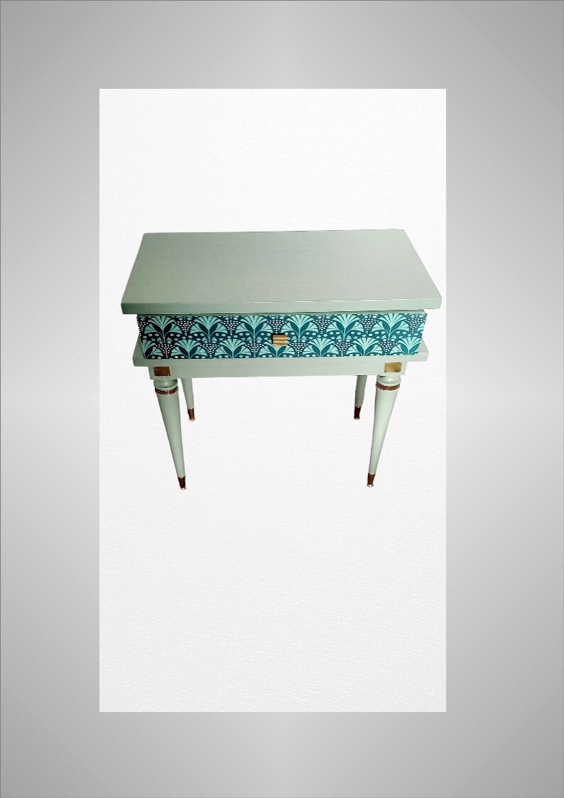 Vintage bedside table revamped