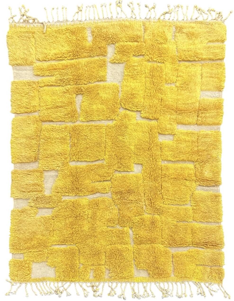 Limona - Custom yellow Moroccan rug made of wool.