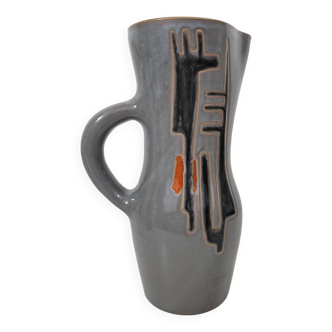 Ceramic pitcher with abstract patterns by Robert Auguste and Gyn Gausserand