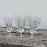 6 crystal champagne flutes