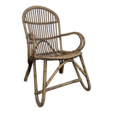 Bamboo and rattan armchair