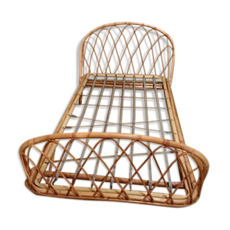 Vintage rattan basket beds