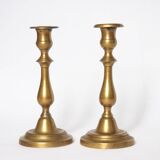 Pair of brass candlesticks