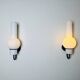 Model C1666 Quinquet Wall Lamps In Opal Glass By Raak Amsterdam, The Netherlands 1960S