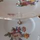 Présentoir à Gateaux - Serviteur 2 étages -  Porcelaine décor Floral