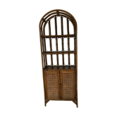 Etagère rotin avec portes cannées