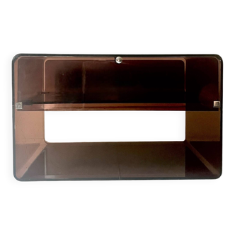 smoked plexiglass bedside / side table by M. Dumas for Roche Bobois, design 1970