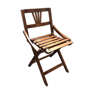 Vintage wooden folding children's chair