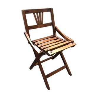 Chaise enfant pliable vintage en bois