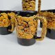 Rare ceramic beer service from Vallauris, created by LUC. 1960s.
