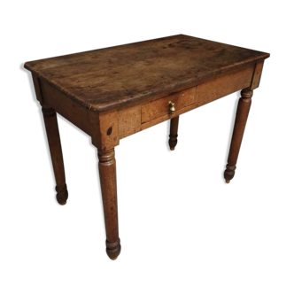 Antique oak table with drawer