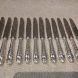 12 silver-plated dessert knives by Christofle Villeroy LXIV