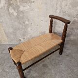 Cantou straw bench