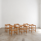 Ensemble de 6 fauteuils "Asserbo" en pin par Borge Mogensen pour Karl Andersson & Söner