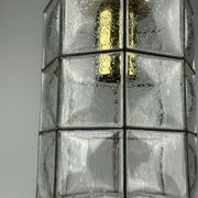 Suspension des années 60 70 Glashütte Limburg Allemagne verre et laiton Space Age