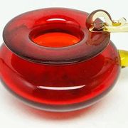 Modernist candle holder, glass, designed by B. Świstacka, Poland, 1970s