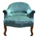 Fauteuil crapaud époque Napoléon III en velours vert
