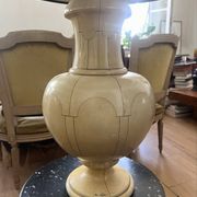 Lamp Jean Roger - Paris 1981 - ivory ceramic - signed