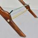 Table basse italienne en acajou, laiton et verre