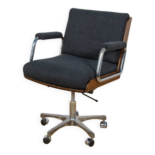 Chaise de bureau pivotante des années 1970 par Gordon Russell, Royaume-Uni.