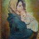 Oil painting on canvas Virgin and Child portrait 1940 - 102/72cm