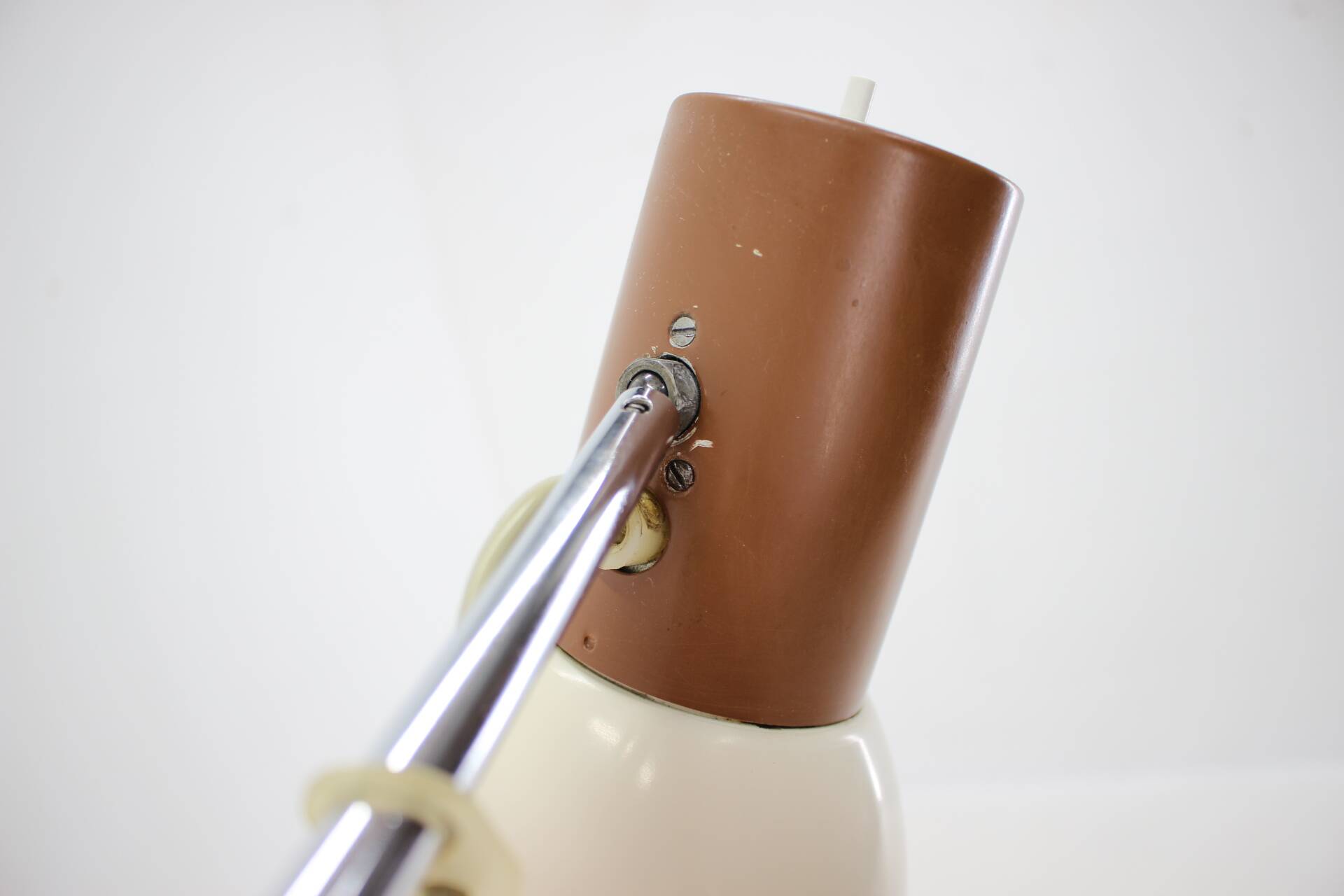 1970s chrome & metal adjustable floor lamp, czechoslovakia
